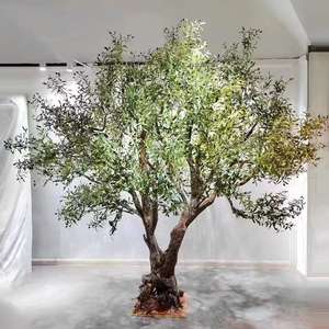 Nuevo Olivo Artificial Grande, Personalizable, Moderno, Hecho a Mano, Realista, Ecológico, Duradero, de Vidrio Verde Sintético para Interiores - Product Image 2