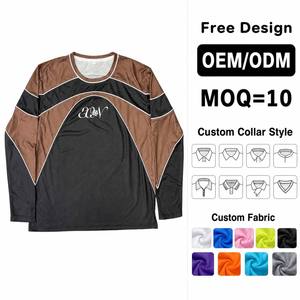 Maillot de football rétro unisexe surdimensionné à manches longues, respirant, 100 % polyester, imprimé numériquement, personnalisable, style streetwear - Product Image 1