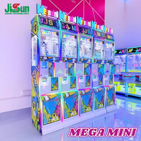 Máquina de garras mini de metal y plástico, máquina grúa para peluches, con aceptador de monedas, pago con tarjeta Nayax, colores personalizables, enchufe universal