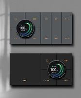 Interruptor de Pared Inteligente Tuya con Perilla de PC IPS, Control Remoto por Aplicación para Automatización del Hogar, Interruptor Atenuador de Luz Zigbee EU UK X3