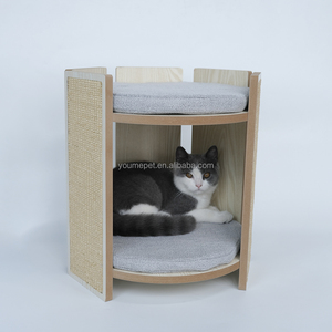 YOUME Maison <span class=keywords><strong>pour</strong></span> <span class=keywords><strong>chat</strong></span> en MDF de style moderne avec sisal et <span class=keywords><strong>coussin</strong></span> 40x40x43 Tour d'<span class=keywords><strong>arbre</strong></span> <span class=keywords><strong>à</strong></span> <span class=keywords><strong>chat</strong></span> d'intérieur <span class=keywords><strong>pour</strong></span> le salon - Product Image 4