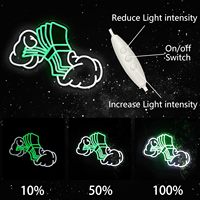 17,2x11,2 Zoll dimmbare Dollar Leucht reklame Geld Licht für Wand dekoration Bar Spielzimmer Man Cave Hintergrund IP67 PVC Lampen körper