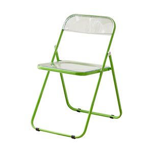 Sedia da Pranzo Pieghevole Minimalista in Acrilico Trasparente per Ristoranti, Sgabello Casual per Foto e Trucco - Product Image 5