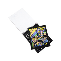 Bloc de coloriage magique à motifs en velours, thème papillon, avec 6 marqueurs, livre de dessin en velours, ensemble d'activités artistiques DIY pour enfants