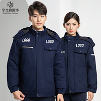 Veste de travail unisexe pour l'hiver, idéale pour la gestion immobilière et la réparation automobile, en polyester résistant, protection contre le froid, protection du travail