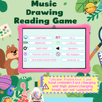 Tablet Edukasi Anak Baru Grosir 10.1" Android 12 MTK Octa Core 3GB+64G Wi-Fi Kamera 2MP+5MP Layar 1280x800