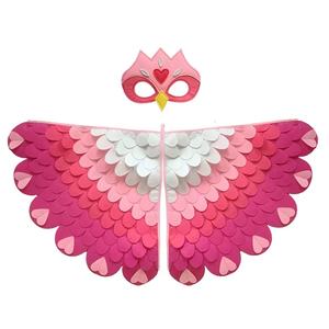 Ensemble de masques d'ailes d'oiseaux, costume d'animal pour enfants, déguisement en feutre, hibou, perroquet, poulet, accessoires de jeu de rôle animal, cadeau pour filles <span class=keywords><strong>et</strong></span> garçons - Product Image 2