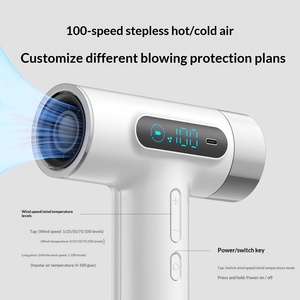 Secador de Pelo Inalámbrico USB de Alta Velocidad Súper Portátil de 27000 mAh, Plegable e Iónico, Aire Frío/Caliente, 300 W de Potencia para Uso Doméstico - Product Image 2