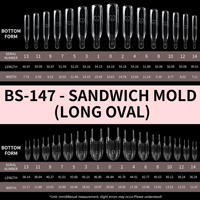 ZHI JIA Professionnel 120PCS Moule à ongles Rocket Sandwich - Capsules d'ongles double forme pour extension de polygel