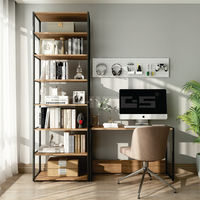 Système d'étagères métalliques réglables, bibliothèque, organisateur de rangement pour chambre à coucher, salon, bureau à domicile, meubles