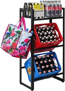 Organizador de cajas de bebidas con diseño de triple Pila, estante de supermercado independiente duradero, almacenamiento de almacén, embalaje de pedidos por correo de China - Product Image 3