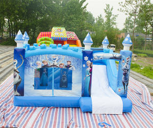 Château <span class=keywords><strong>gonflable</strong></span> Elsa et Anna de La Reine des Neiges - Utilisation commerciale, matériau PVC, capacité 500 kg, taille personnalisée - Product Image 2