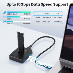 M.2 Ssd <b>Enclosure</b> Usb 3.1 Type C External Drive Dock For Nvme Ngff Solid State Drive - Product Image 2