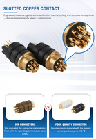 Connecteurs circulaires M12 3 cœurs 16P de haute qualité