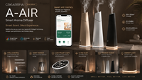 Diffuseur d'arômes intelligent sans eau à commande vocale Google Home, en métal, pour huiles essentielles, machine à parfum pour hôtel