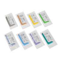 Sutures chirurgicales vétérinaires en catgut chromique et en nylon, stériles, pour la chirurgie animale, tailles assorties pour clinique vétérinaire