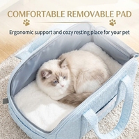 Sac de transport pour chat respirant OEM ODM avec sangle d'épaule ergonomique, sac de transport portable pour animaux de compagnie avec fenêtre en maille pour petits chats, idéal pour les voyages en extérieur