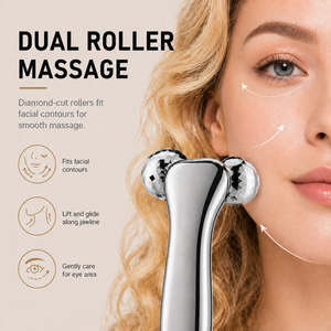 Pulse <b>Roller</b> Massager Face Lifting Device Rechargeable Face Beauty Device Handheld Vibration Facial <b>Roller</b> Massage Device - Product Image 5
