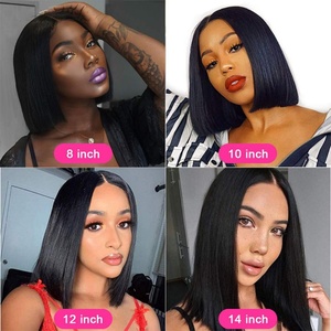 Wholesale Bob Style Short <b>Wig</b> Brazilian Lace <b>Front</b> <b>Wig</b> Virgin Human Hair Bob <b>Wigs</b> for Black Women - Product Image 5