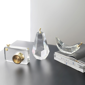 Piezas Decorativas de Cristal Modernas con Forma de Pera y Plátano para Mesa, de Alta Calidad, para el Hogar - Product Image 1