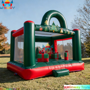 2025 enfants cadeau de noël traîneau gonflable videur PVC noël renne gonflable maison de rebond pour la fête - Product Image 5