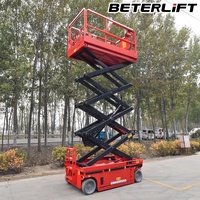 Plateforme de travail en hauteur BETERLIFT 18m, élévateur à ciseaux autopropulsé électrique hydraulique en acier au carbone, petite taille, à vendre
