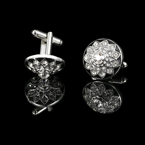 Meilleures ventes en gros Boutons de manchette pour hommes Boutons de manchette en métal et pince à cravate de mariage Chemise de costume pour hommes de luxe - Product Image 6