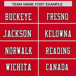 Custom <b>Red</b> White Personalized Shoulder Cut Two-<b>Tone</b> Flag Football Jersey - Product Image 3