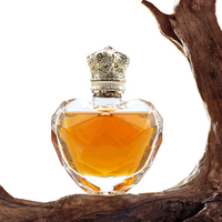 Botol Parfum Kaca Mewah Transparan 100ml Bentuk Hati Kosong Khusus Personal dengan Tutup Sekrup untuk Cologne