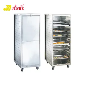 JINHE commercial drying steel tray bakery rack 15 tier gn trolley for gn pans