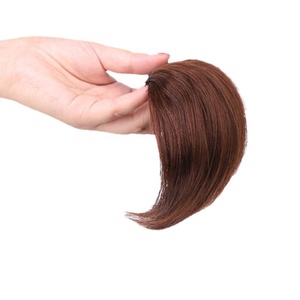 Parrucchino con frangia effetto naturale da uomo, in vero capello, per copertura frontale e linea frontale, modello H155 - Product Image 1