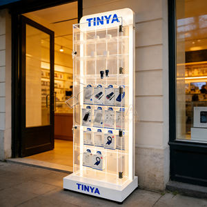 Accessoires mobiles LED personnalisés pour sols, PMMA simple face 360° °   Support rotatif en acrylique pour présentoir <span class=keywords><strong>de</strong></span> câbles, prises, chargeurs <span class=keywords><strong>et</strong></span> adaptateurs - Product Image 1