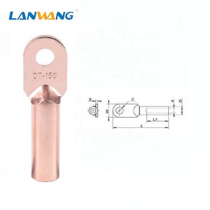 Клемма-наконечник медная DT для кабеля, обжимная, луженая, для сварки, соединительный терминал - Product Image 1