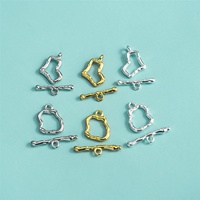 Bouton texturé en argent sterling S925, finition martelée électroplaquée, fermoir irrégulier en forme de cœur