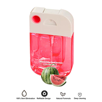 Mini 30ml/45ml bouteille de parfum porte-clés Portable Silicone désinfectant pour les mains en plastique rechargeable vide Flip Top ovale conteneur