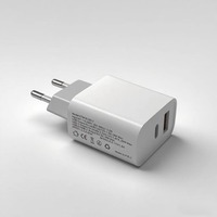 Chargeur mural rapide double port 20W PD USB-C QC USB-A, adaptateur secteur UE/US, prise rapide pour iPhone, Samsung, téléphones mobiles, maison, bureau