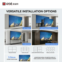 Mur vidéo intérieur LCD 55 pouces à cadre fin 3,5 mm, panneau d'affichage commercial à épissure 2x2 3x3 4x4 6x10, luminosité 500 cd/m², CMS intégré