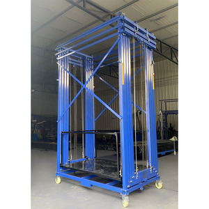 Plateforme élévatrice électrique pour échafaudage 300/500 kg avec garde-corps, échafaudage en acier robuste pour travaux en hauteur et entretien - Product Image 4