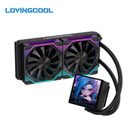 Refroidisseur d'eau pour processeur Lovingcool, vente en gros, modèle DP01 avec écran vidéo 4 pouces, kit de refroidissement par eau DIY ARGB