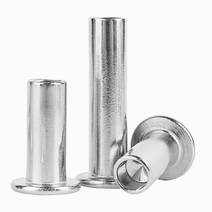 10 pièces/sac Rivets semi-tubulaires à tête plate fine en acier inoxydable 304 Nindejin de qualité A2-70, M1.5-M6, rivets creux - Product Image 2