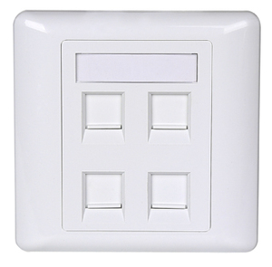 86X86mm or 114x70mm 4 Port RJ45 ABS Face Plate for Networking with Computer & Telephone Icon 86 Type Optional - Product Image 2