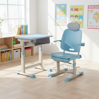 Nouvelle conception de mobilier scolaire pour la pause déjeuner des étudiants, bureau et chaise avec panier de rangement, réglable en hauteur, ensemble scolaire