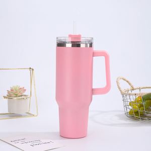 40oz <b>Travel</b> Car H1.0 <b>Handle</b> Tumbler Stainless Vacuum <b>Mug</b> Lid Straw Non-Slip ODM Custom Design - Product Image 2