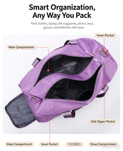 Sac de sport imperméable personnalisé, grande capacité, pour week-end, gym, voyage, pour femmes et hommes - Product Image 6
