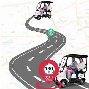 Commercio all'ingrosso 60V/650W Mini Scooter elettrico auto <span class=keywords><strong>2</strong></span> posti elettrico Golf Cart con il prezzo basso - Product Image 6