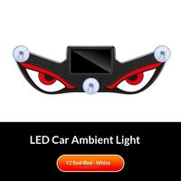 Lampe d'avertissement solaire œil de démon, lumière néon triangulaire pour fenêtre, LED dynamique sans fil, sans câblage, lumière ambiante RVB colorée