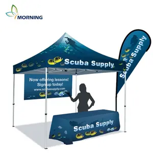 Brand name digital print polyester canopy set table cover for trade show