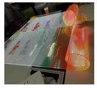 Film LED holographique 3D transparent flexible P20, affichage LED publicitaire, adhésif pour verre, écran LED super fin pour fenêtre en verre