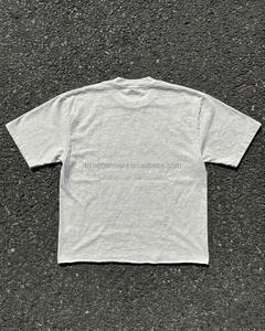 T-shirt vierge de haute qualité, effet vieilli, délavé, col rond, 100 % coton pour homme, t-shirt personnalisé pour homme, effet délavé à l'acide - Product Image 3