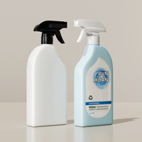 Runxuan 500ml bouteille de détergent blanc nettoyant pour animaux de compagnie déclencheur vaporisateur pompe en plastique déclencheur chimique pulvérisateur bouteille